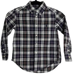 Ralph Lauren‎ Blue Label Kids Long Sleeve Button-Up dress shirt. 100% Cotton